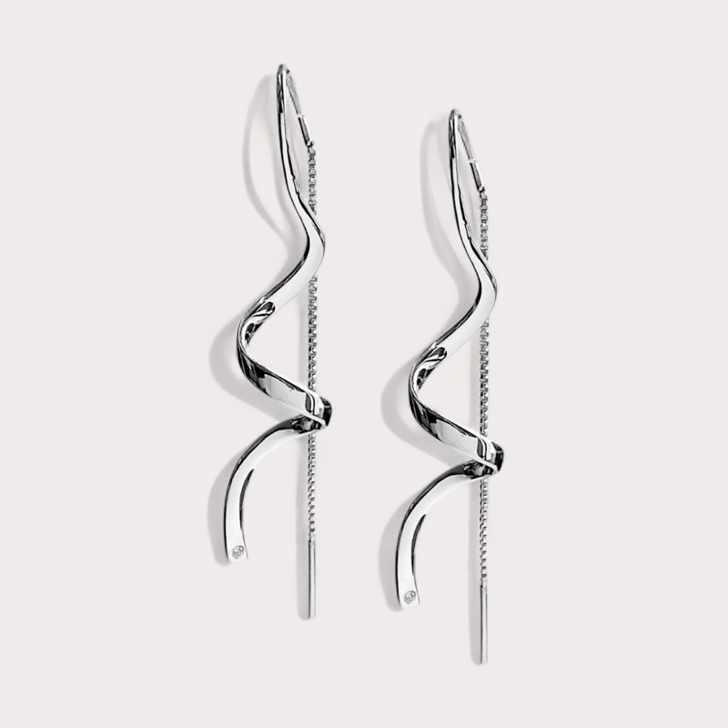 Brinco em Prata com Diamantes - Coleção Vortex - CB00443